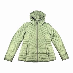 Pajar Canada Packable Puffer Jacket Women’s M Green Hooded Lightweight
